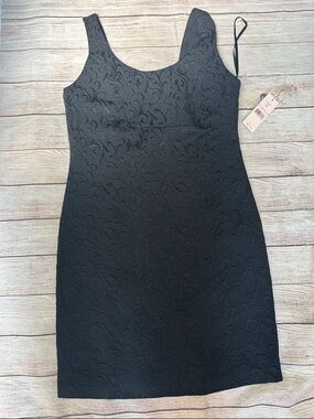 Nanette Lepore Black Textured Tank Sheath Dress Size 10